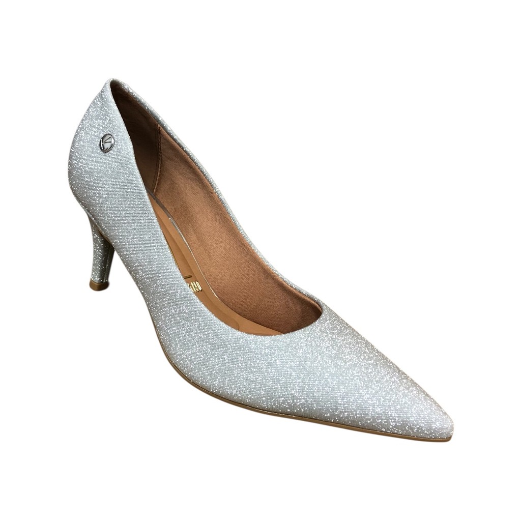 Scarpin Vizzano Brilho Glitter Salto Fino Festa Confortável Macio