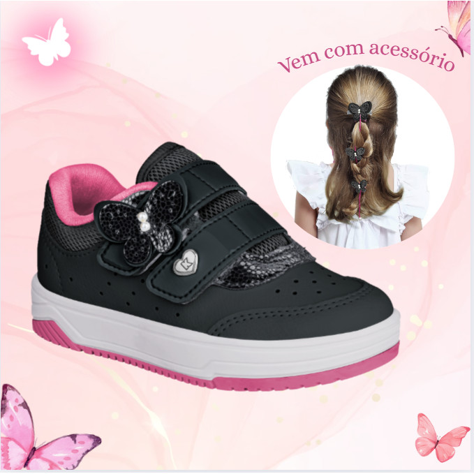 Tênis Infantil Menina Kidy Happy Primeiros Passos Calce Fácil Anatômico Confortável Antiderrapante em Oferta na Shopee
