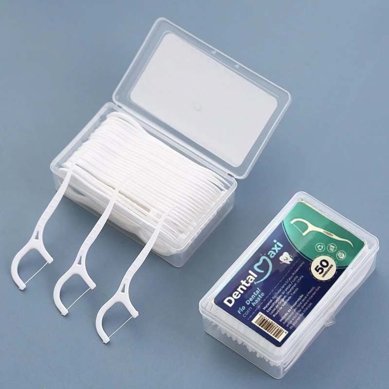 Fio Dental com Haste de Limpeza Interdental para Limpeza de Aparelho