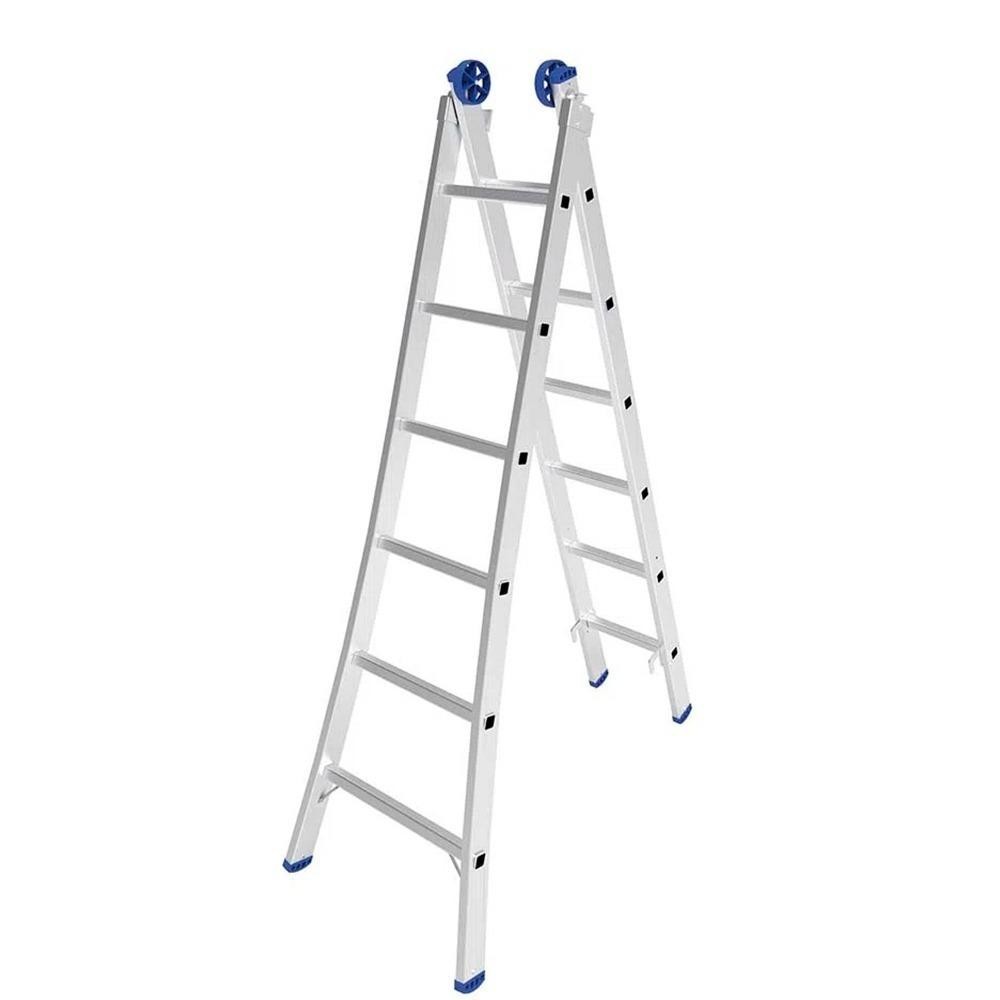 Escada de Alumínio Mor Extensível, 2 x 6 Degraus em Oferta na Shopee