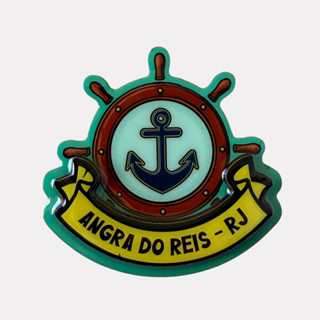 Imã de Geladeira MDF Duplo Epóxi Angra dos Reis RJ Leme - Lembrança Cais Santa Luzia Lagoa Azul em Oferta na Shopee
