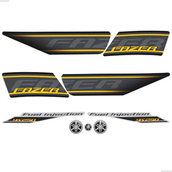 Kit Adesivos Para Fazer 250 YS 2011 Moto Preta + Emblemas