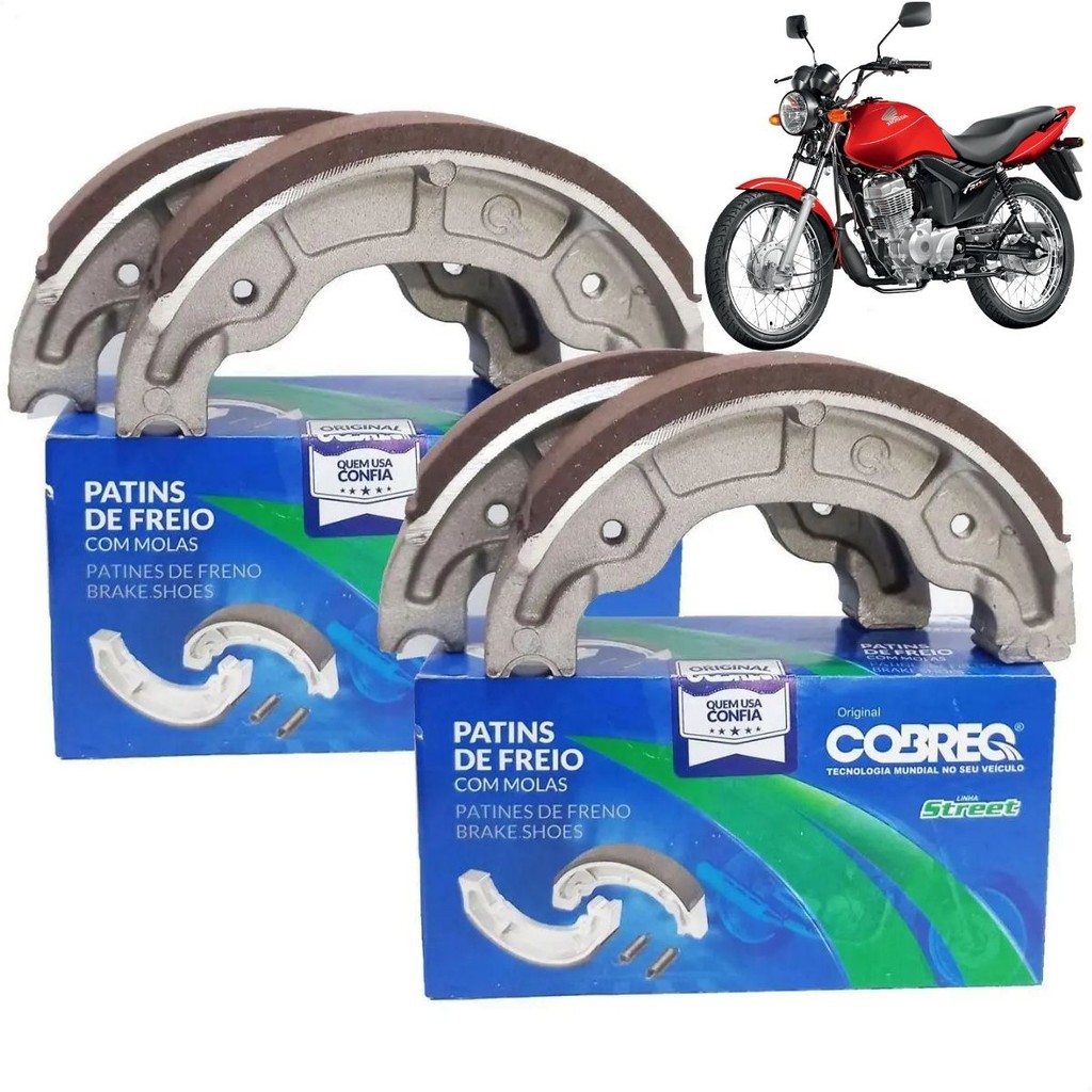 Kit Lona De Freio Para Honda Cg Titan Fan 125 150 160 Dianteiro E Traseiro