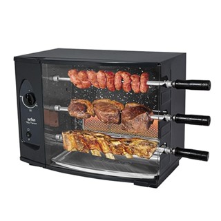 Churrasqueira a Gás Rotativa Arke Vitta Premium-03, 3 Espetos em Oferta na Shopee