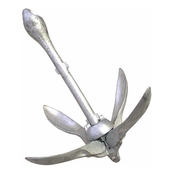 Ancora Folding Galv Fogo 1,5kg Jet Ski Caiaque Barcos Lancha