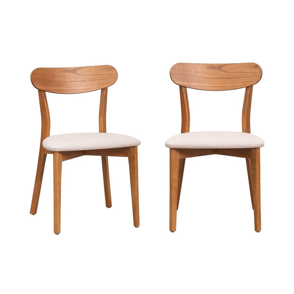 Kit 2 Cadeiras Madeira Maciça Ceci CabeCasa MadeiraOriginals Natural/Off White em Oferta na Shopee