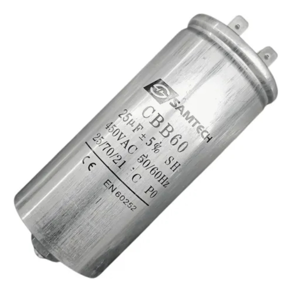 Capacitor De Partida Fast-on 25uf 450v 45x100mm - Samtech