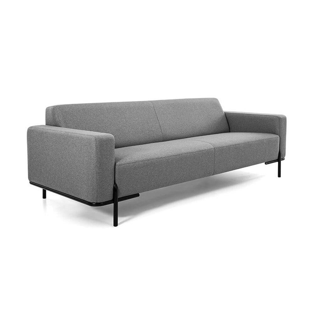 Sofá de Linho 3 Lugares Herval Urban, Cinza, 208 cm