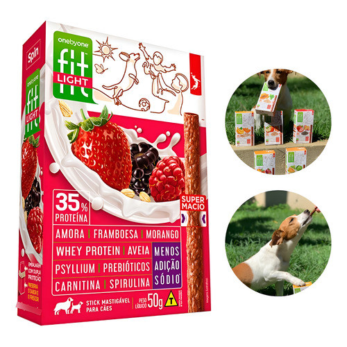 Petisco Pet Fit Spin Amor Morango Framboesa 50g Cão
