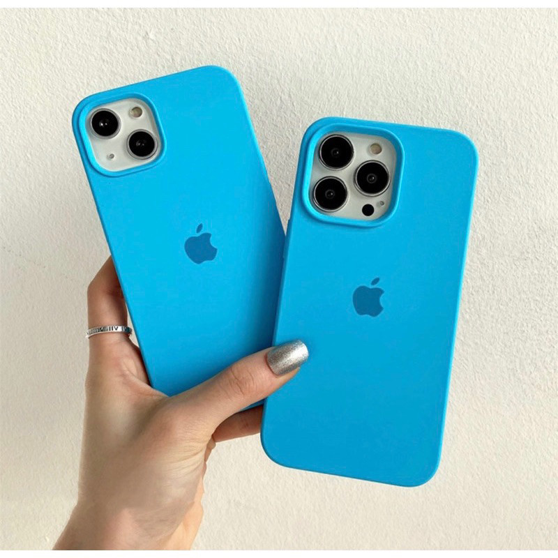 Capa Capinha Aveludada Azul Celeste Azul Céu IPhone 11 11pro max 12 12PRO MAX 13 13PRO MAX 14 15 MAX em Oferta na Shopee