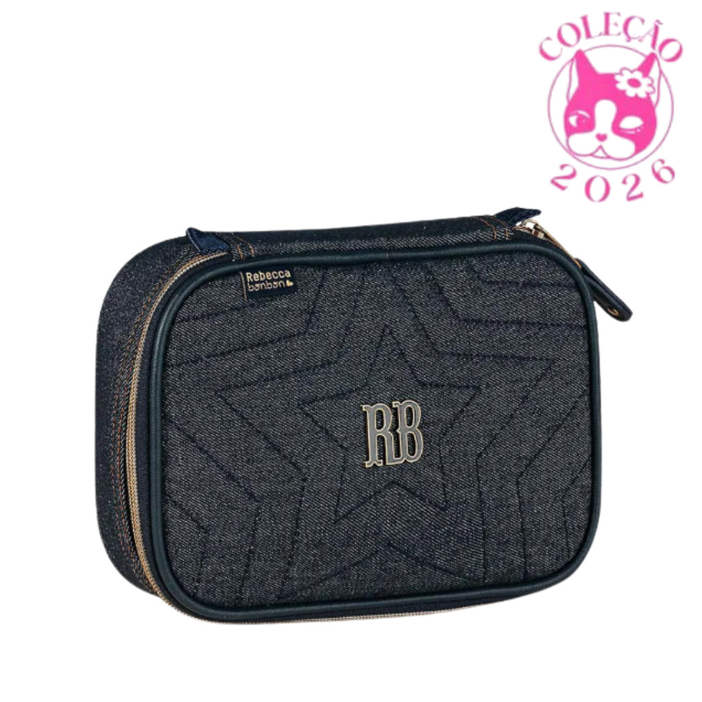 Estojo Box 36 Pens Rebecca Bonbon Jeans-Clio Style em Oferta na Shopee