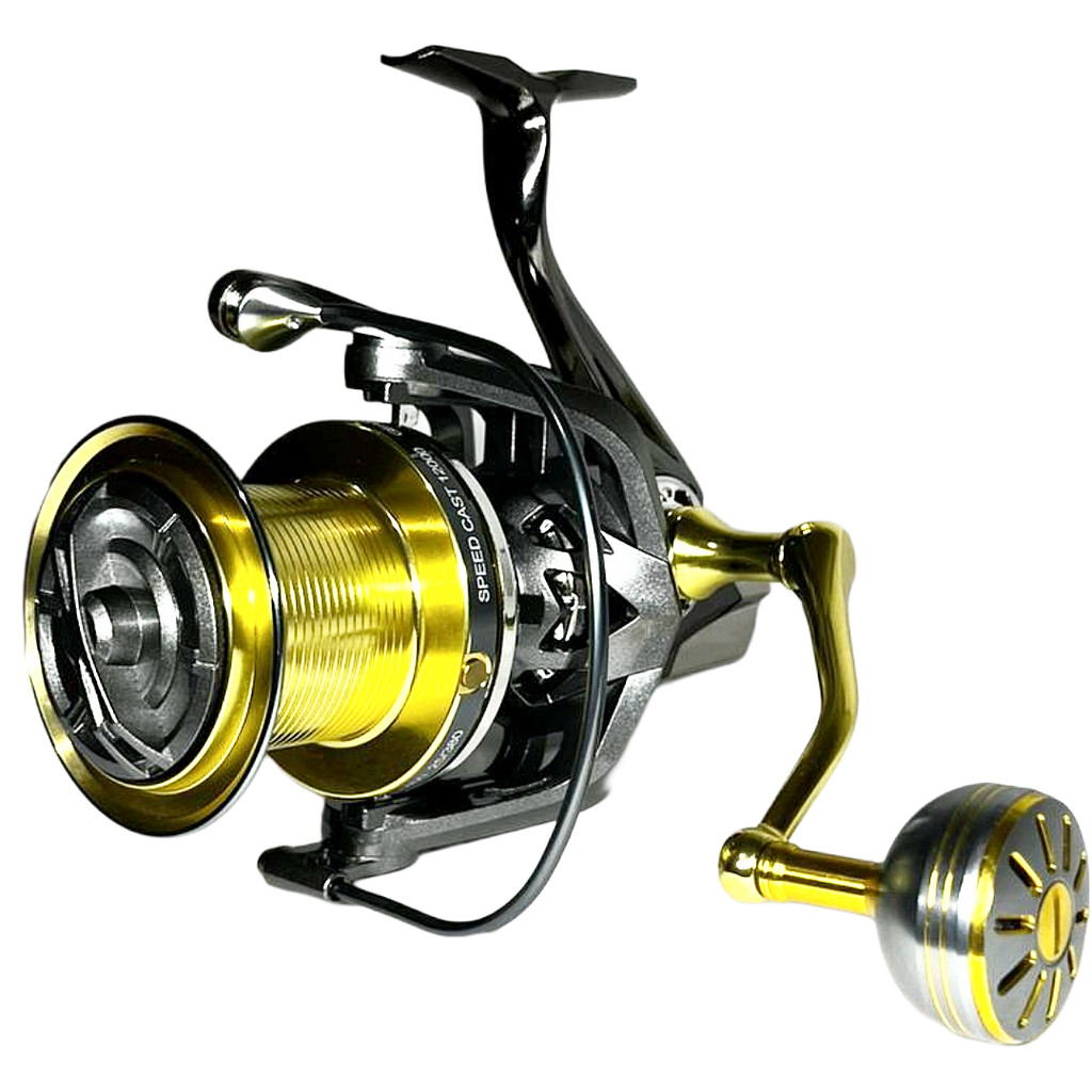 MOLINETE DE PESCA PRAIA SAHARA SPEED CAST 12000 - 7 ROLAMENTOS - DRAG:20KG - ALUMINIO