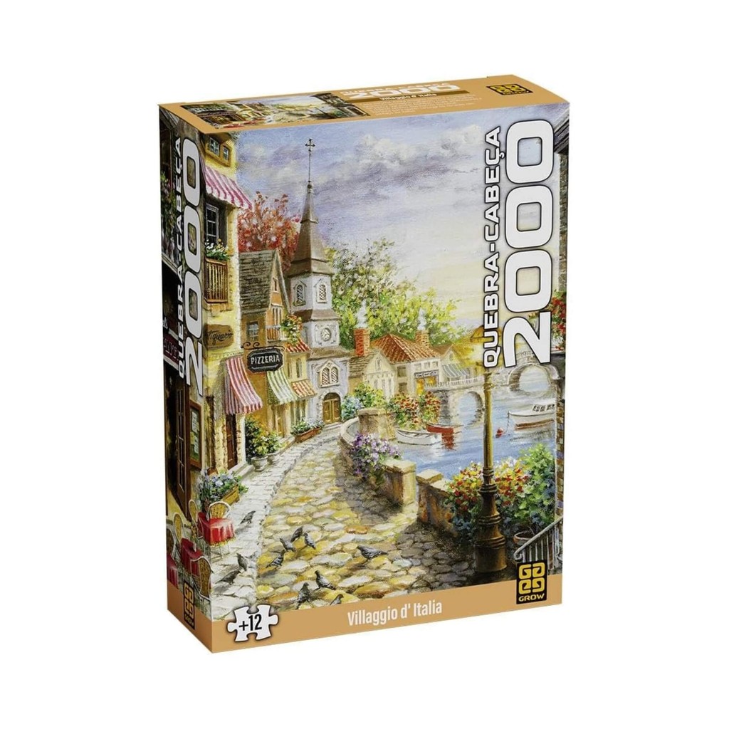 Quebra-Cabeça 2000 peças Villaggio D'Italia Grow - 04925 em Oferta na Shopee