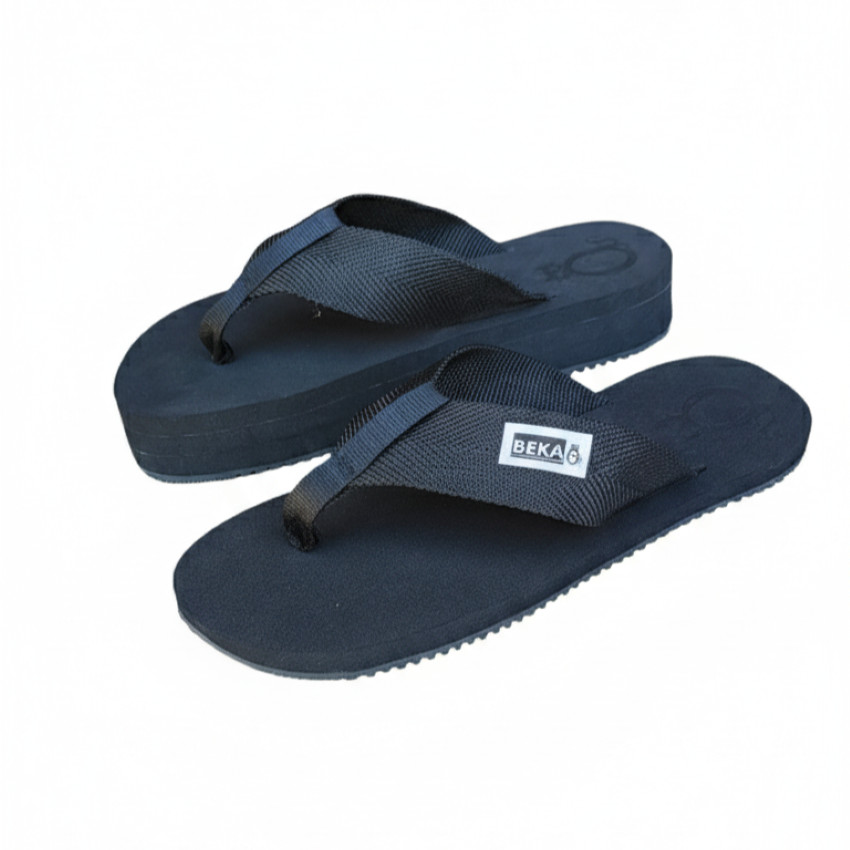 chinelo antiderrapante para compensação de altura (dismetria) preto