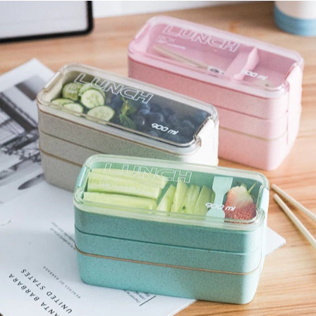 Marmita com 3 Divisórias – Inclui Talheres e é Perfeita para Refeições Diárias em Oferta na Shopee