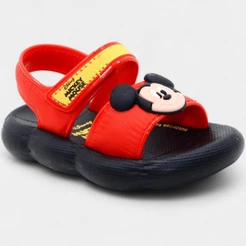 Sandália Infantil Mickey Pump Baby Grendene Kids - Preto e Vermelho