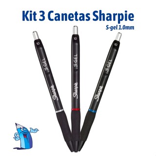 KIT 3 CANETAS SHARPIE S-GEL PONTA MÉDIA 1.0MM RETRÁTIL em Oferta na Shopee