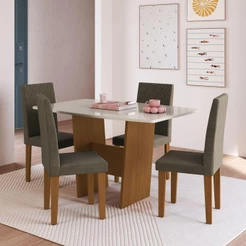Mesa de Jantar com 4 Cadeiras Bento – Conjunto Sala Multimóveis CR50210