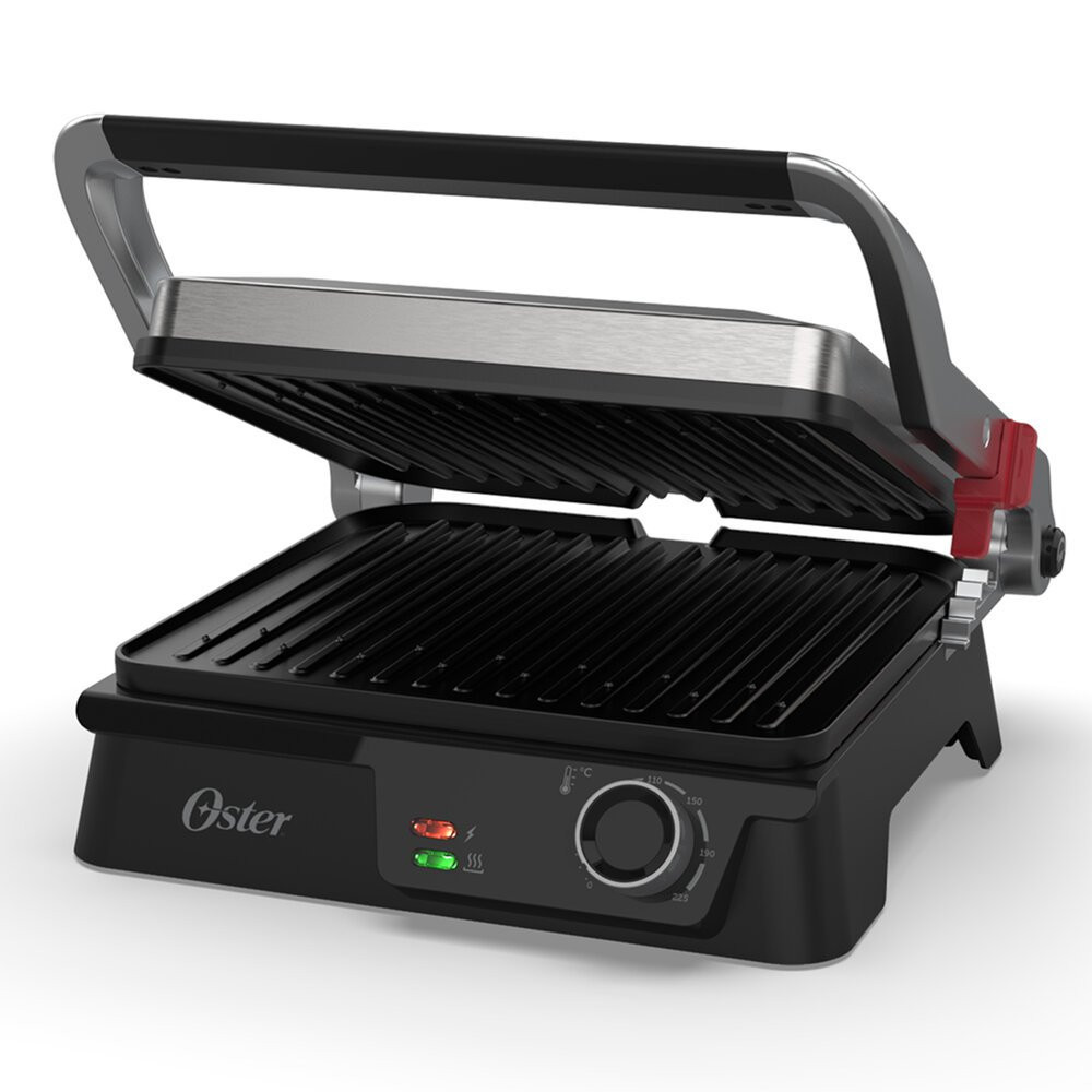 Grill Elétrico Multiuso Sanduicheira Oster, 2 em 1, Inox - OGRL610 — oferta na Shopee