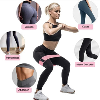 Extensor Academia Kit 3 Faixas Elásticas Para Treino de Exercício Bands em Oferta na Shopee