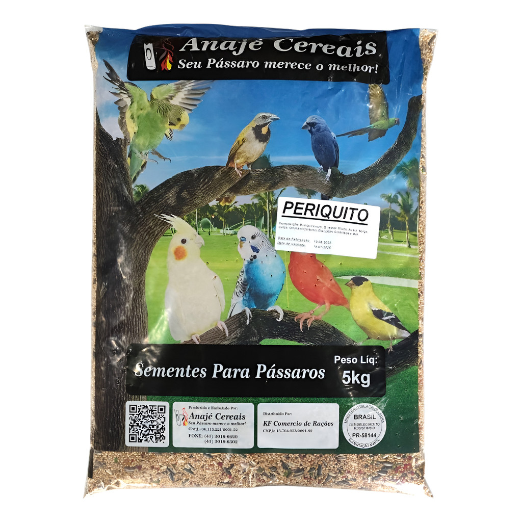 Ração Periquito 5kg Premium Mix Completo Com Mel E Biscoito em Oferta na Shopee