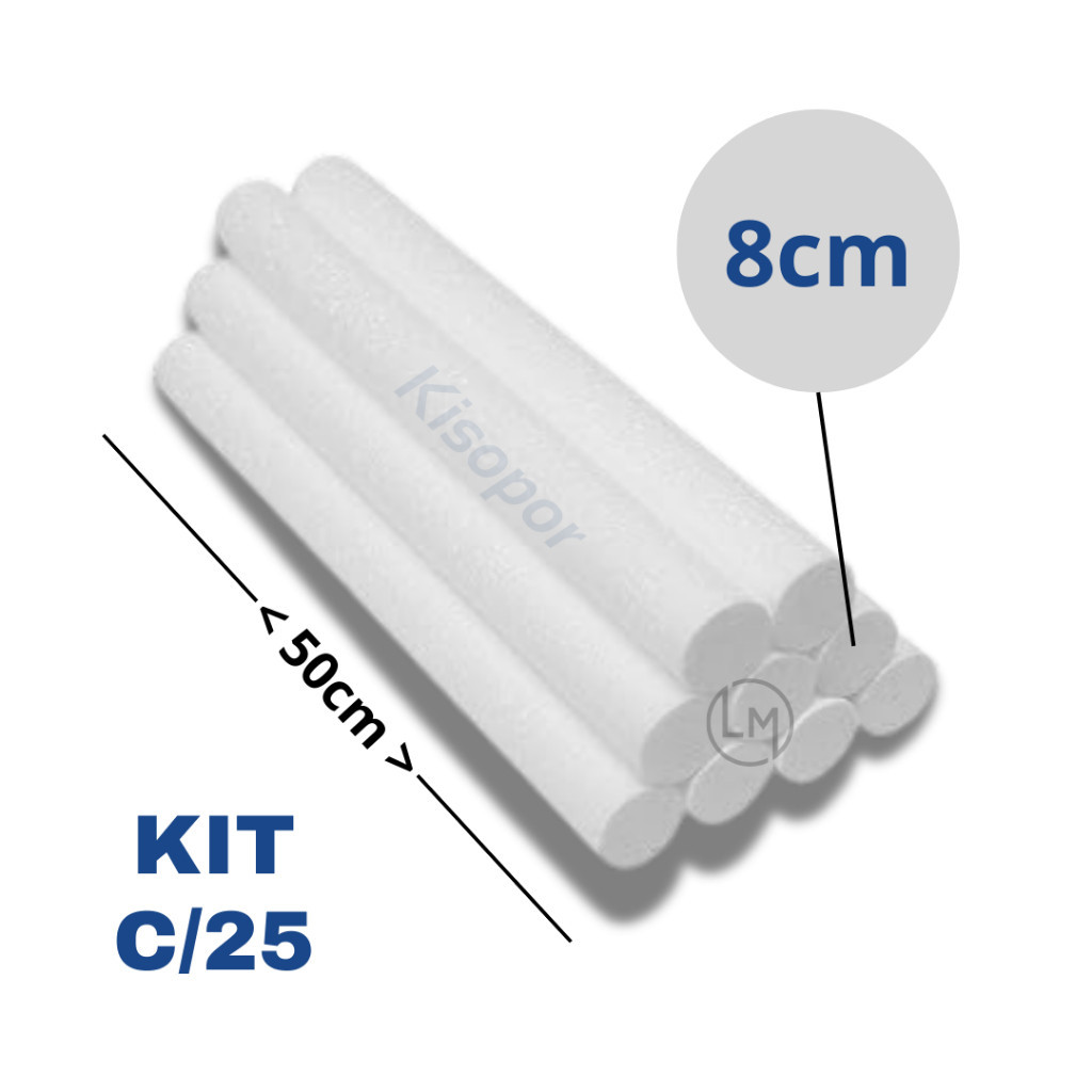 Cilindro Maciço Isopor Eps Kit C/25 de 50 X 8cm Artesanato Decoração Tarugo Kisoeps Suzano Flex — R$ 29,94 em Shopee, 40% OFF