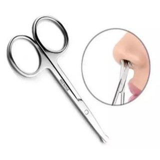 Tesoura Inox Redonda Sem Ponta Para Nariz Ouvido Bigode Segura Adulto e Infantil em Oferta na Shopee