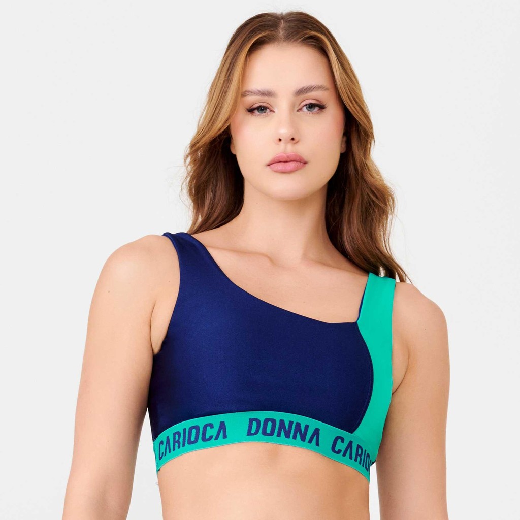 Top Impact Azul Astral Platinado Com Bojo em Oferta na Shopee