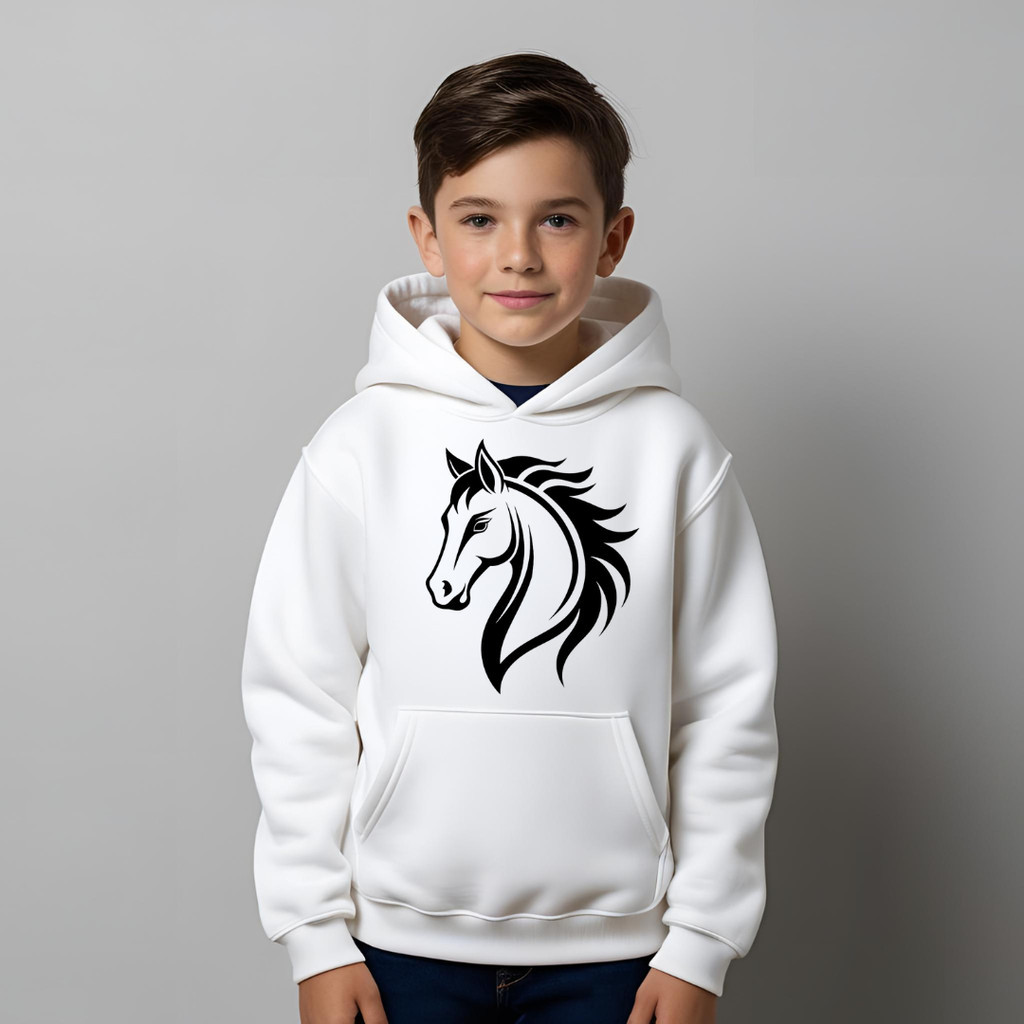 Moletom Masculino Infantil estampa Cavalo Agro blusa de frio infantil casaco estampado Agro