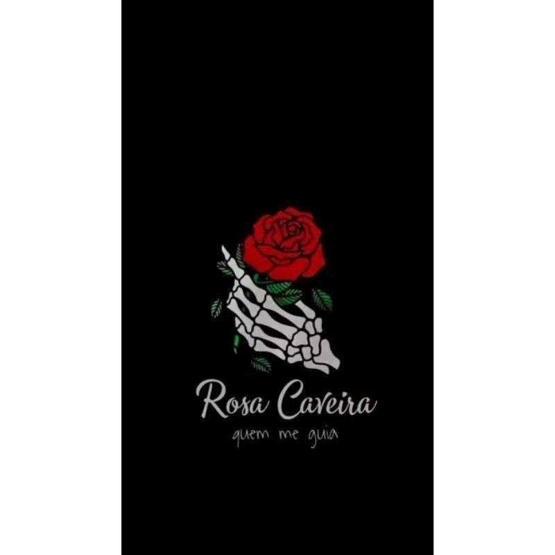 Quadro Rosa Caveira quem me guia em agradecimento ao orixá umbanda e candomblé rosa vermelha