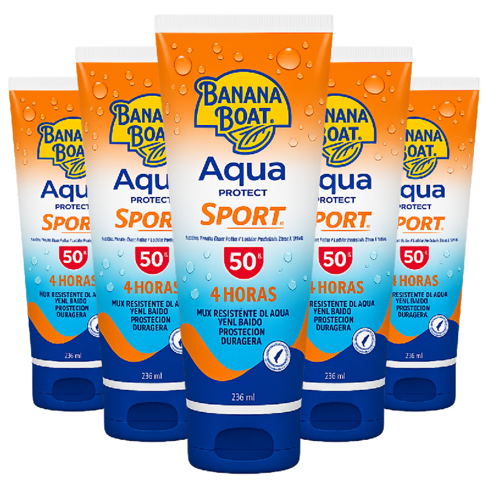 KIT COM 5 BANANA BOAT AQUA PROTECTION - SPORT FPS 50 236ML