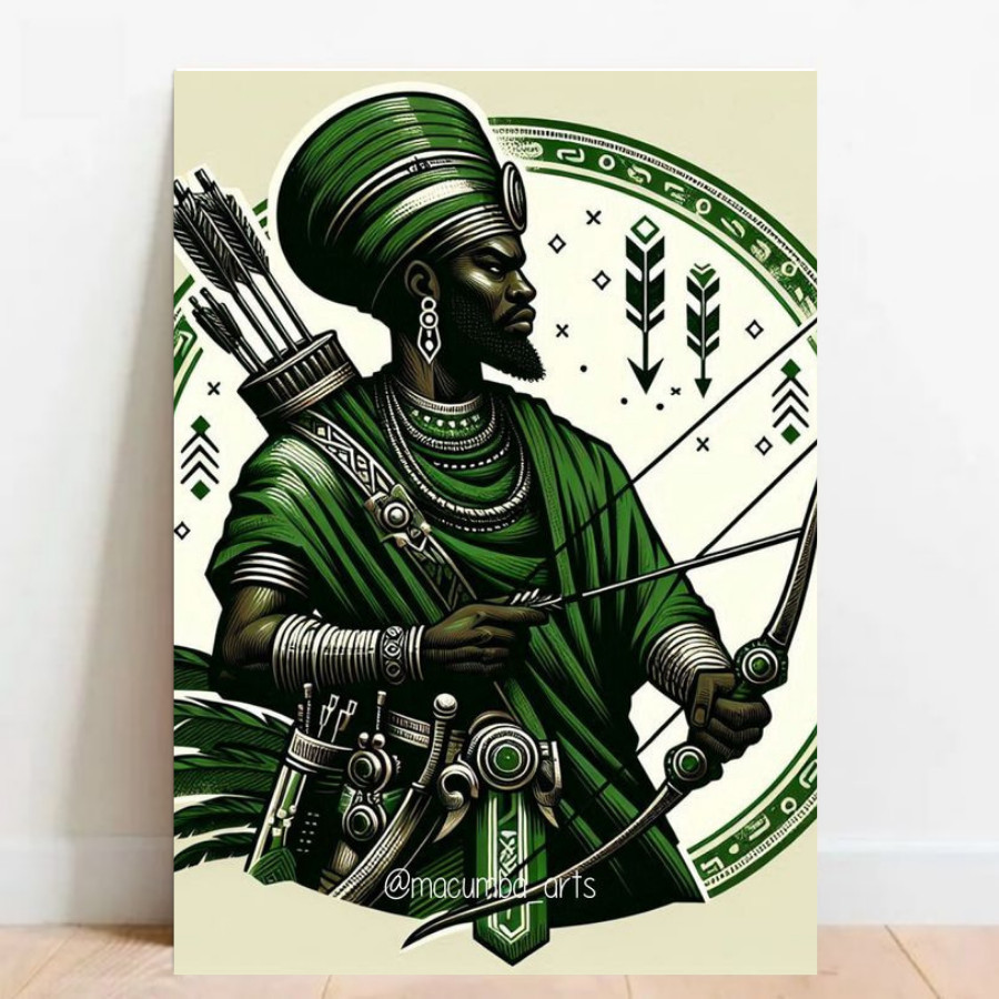 Quadro Placa decorativa Oxossi Orixá Umbanda Candomblé Decorativo Oxalá 020