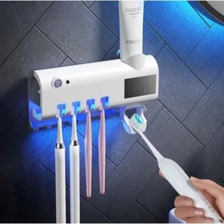 Porta Escovas Dente Esterilizador Com Dispenser De Pasta NEW EL SHOP em Oferta na Shopee