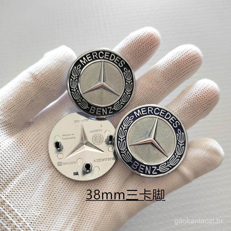 Adequado para emblema pequeno da grade dianteira Mercedes-Benz, emblema plano pequeno da grade dianteira das classes E,