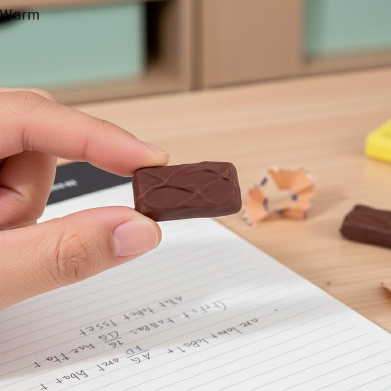 Simulação Quente Em Forma De Chocolate Borracha Conjunto Criativo Dos Desenhos Animados Crianças Papelaria Para Sala De