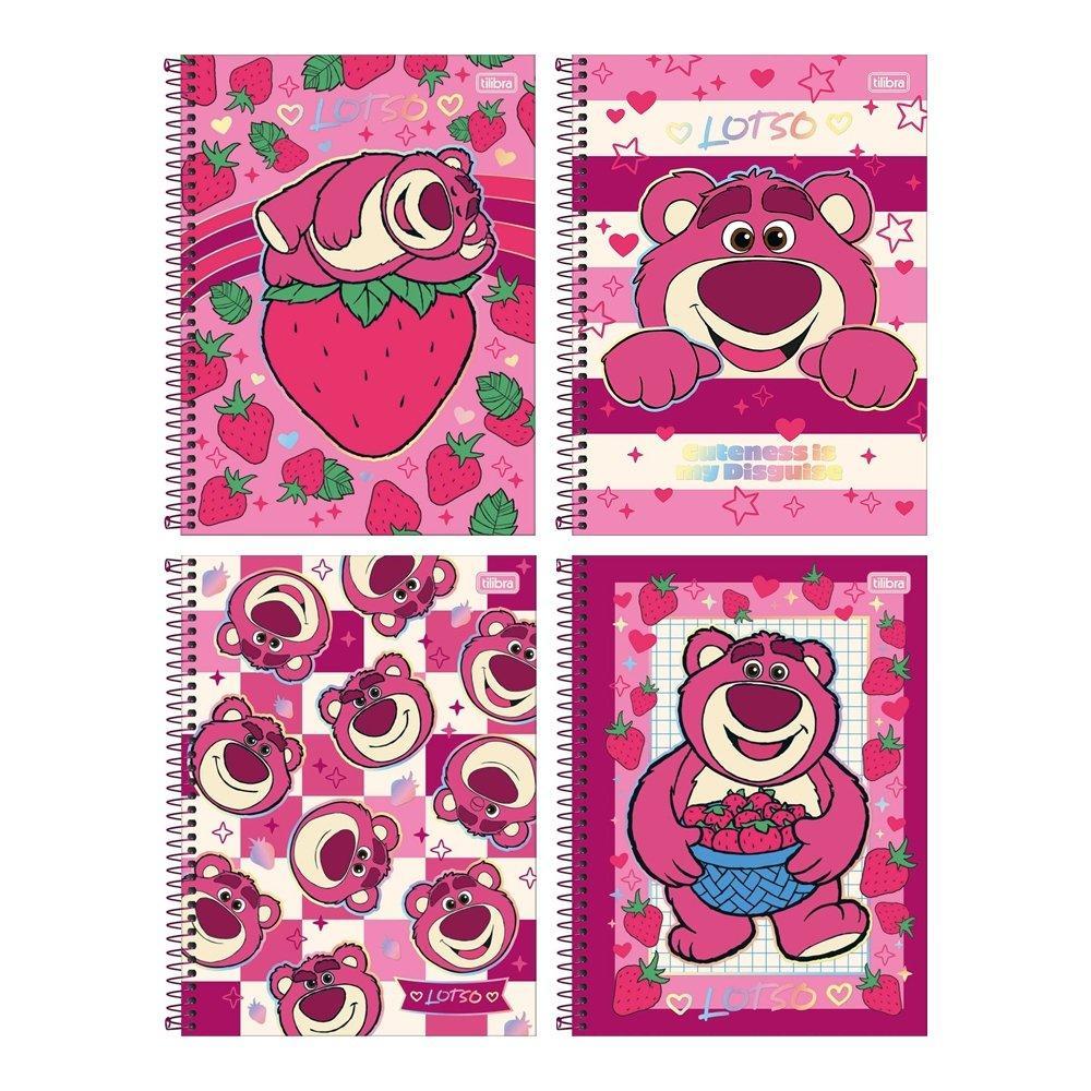 Caderno Espiral Tilibra Universitário Lotso - Capa Dura 1 Matéria 80 Folhas - Embalagem com 4 Unidades (SORTIDO)