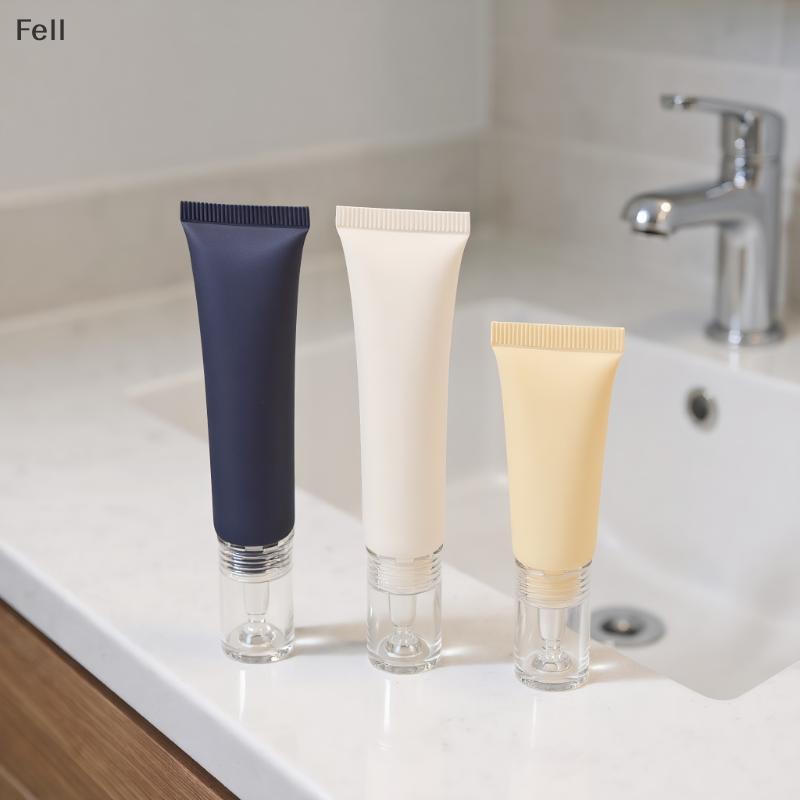 [Fel] 10/15/30g Tubos Macios Cosméticos Creme Loção Base Líquida Garrafas Recarregáveis Ácido Hialurônico Conta-Gotas Ga
