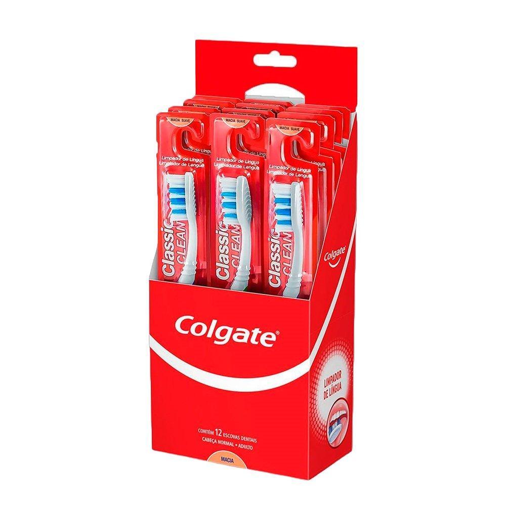 Escova Dental Colgate Classic Clean Macia Leve 12 Pague 9