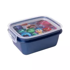 Pote Marmita Hermética Divertidamente Divisória Travas Passeio Lancheira Alimentos Micro ondas 630 ml Disney Plasútil