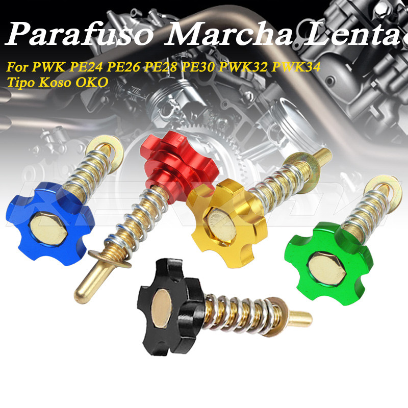 Kit de Parafuso de Ajuste de Velocidade Ociosa do Carburador CNC Para PWK PE24 PE26 PE28 PE30 PWK32 PWK34 Tipo Koso OKO