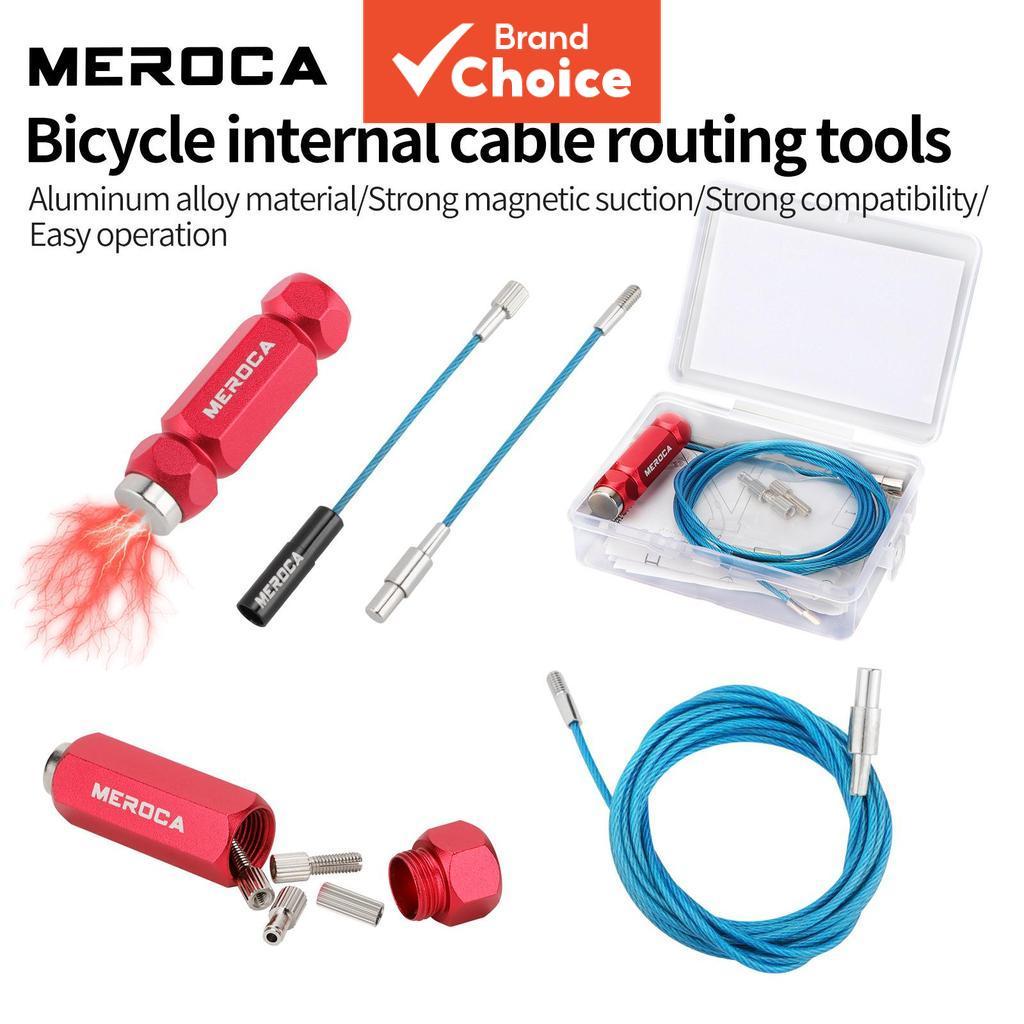 MEROCA Ferramenta Universal de Roteamento de Cabos Interno para Bicicleta Guia de Cabo Magnético de Fibra de Carbono em