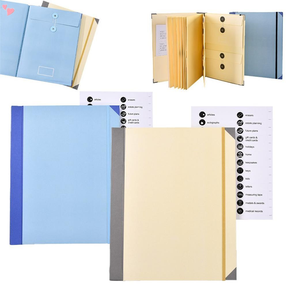 12 Bolsos No Estojo I Go Missing Binder A4 Organizador De Documentos De Emergência Pasta De Arquivo De Papel Sem Ácido C