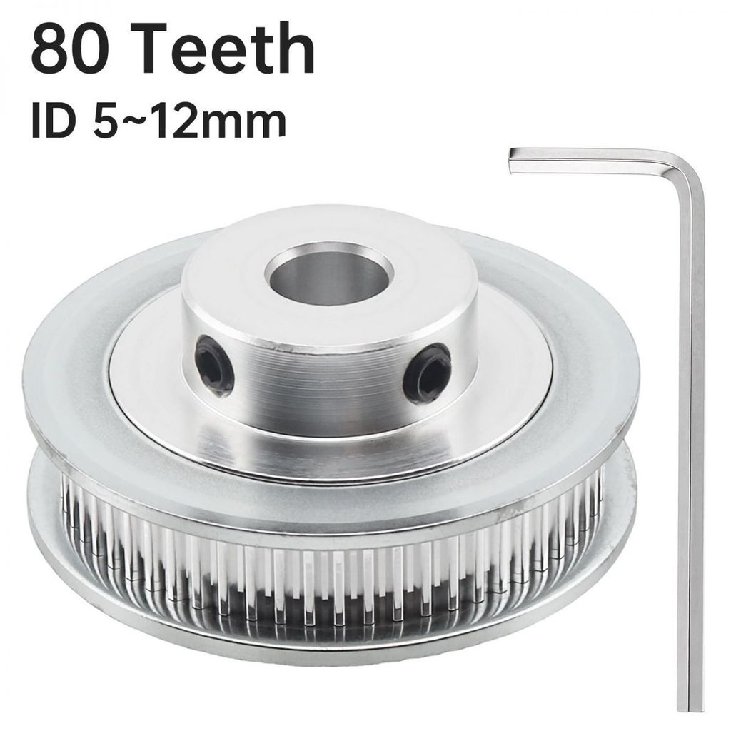 Polia Dentada 80T 2GT GT2 , Intermediária Para 6mm De Largura , Correia , Adequada Máquina CNC , Impressora 3D , Robótic