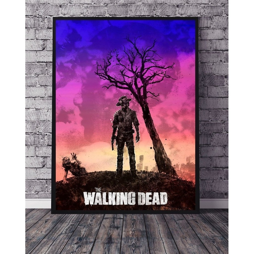 Quadro Decorativo The Walking Dead Zombie Serie Art Decoração da Casa Quarto