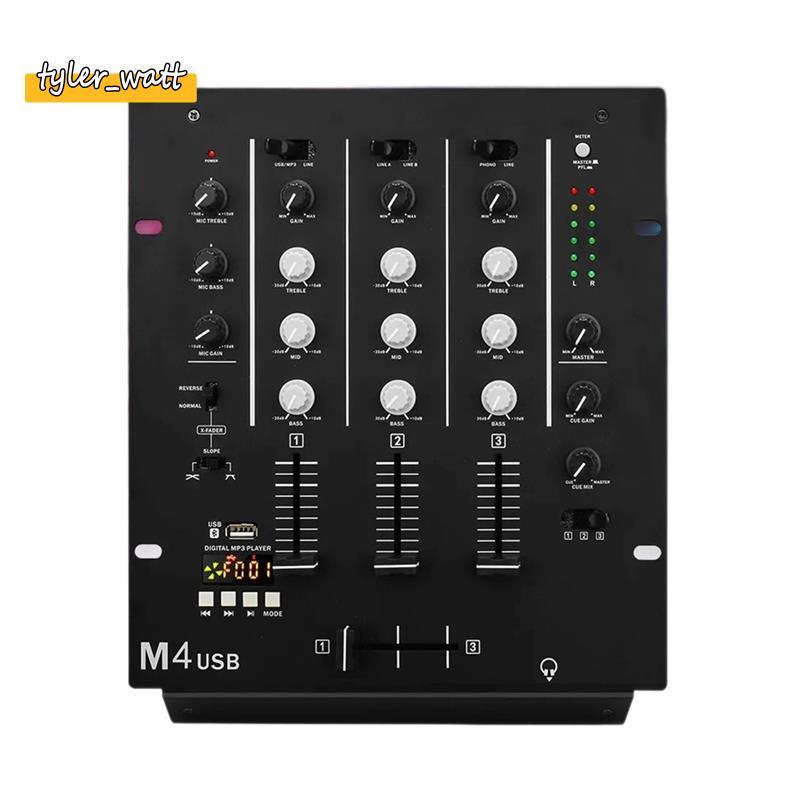 [tyler_w] Disc Player De 3 Canais Com Interface De Áudio Integrada Bandas Para Barra De Palco KTV Console De Mixagem De
