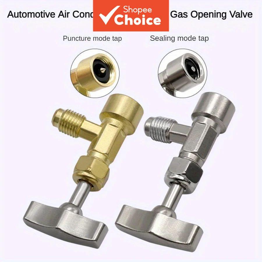 Válvula R134a R134-22-1/2 para abrir o enchimento de gás Freon no ar-condicionado de carro, ferramenta de adição de
