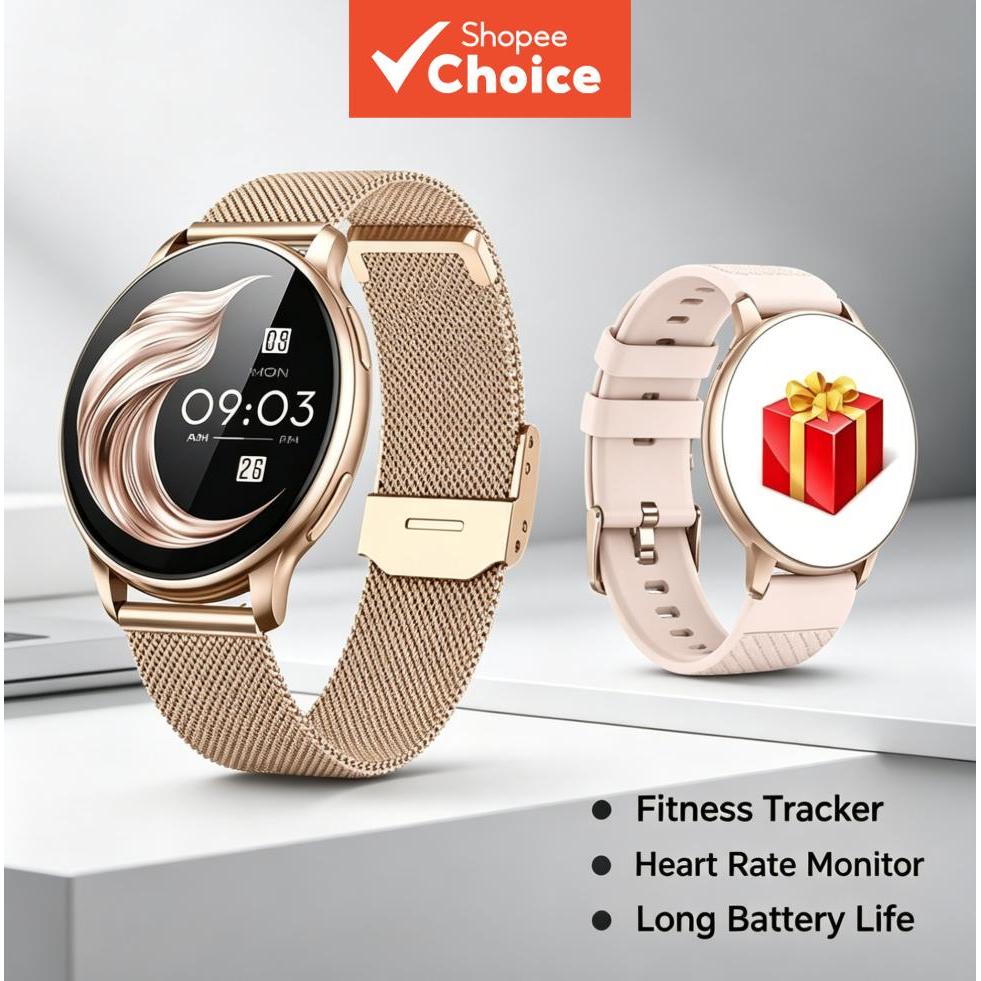 Smartwatch Relógio Inteligente Feminino Primavera Bluetooth Chamada À Prova D'água Rastreador De Fitness Sono