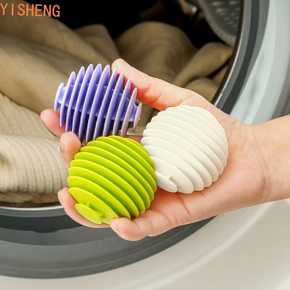 YISHENG 3 Peças De Bolas De Borracha Macia Para Lavanderia , Bola De Lavagem De Roupas Reutilizáveis Anti-Emaranhamento