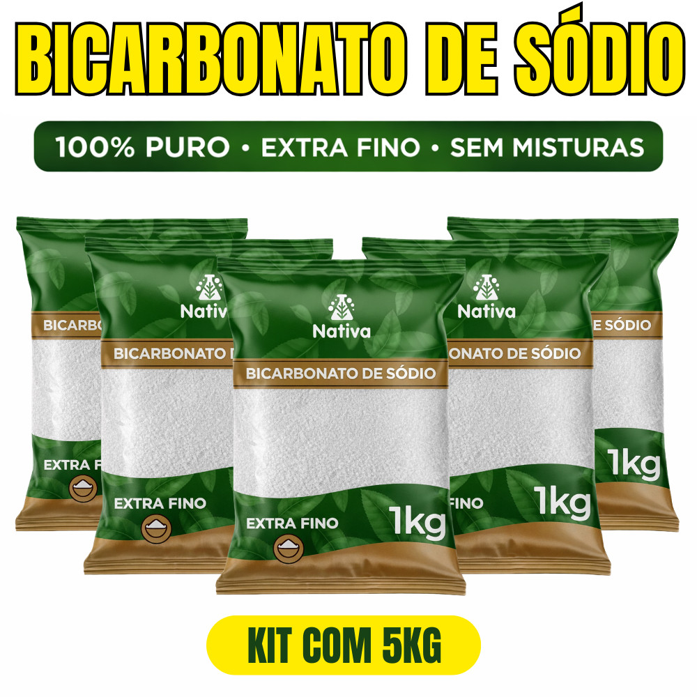 Bicarbonato de Sódio Premium 100% Puro Multiuso Até 5KG