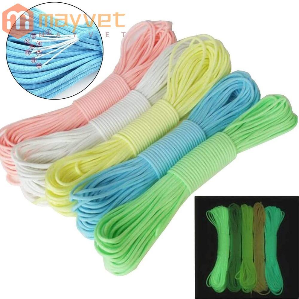 Corda De Pára-Quedas MAYVET , Paracord Luminoso Resistente Ao Desgaste Que Brilha No Escuro , Cabo De Pulseira DIY De Tr